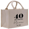 a white shopping bag with a 40 and fabulous design