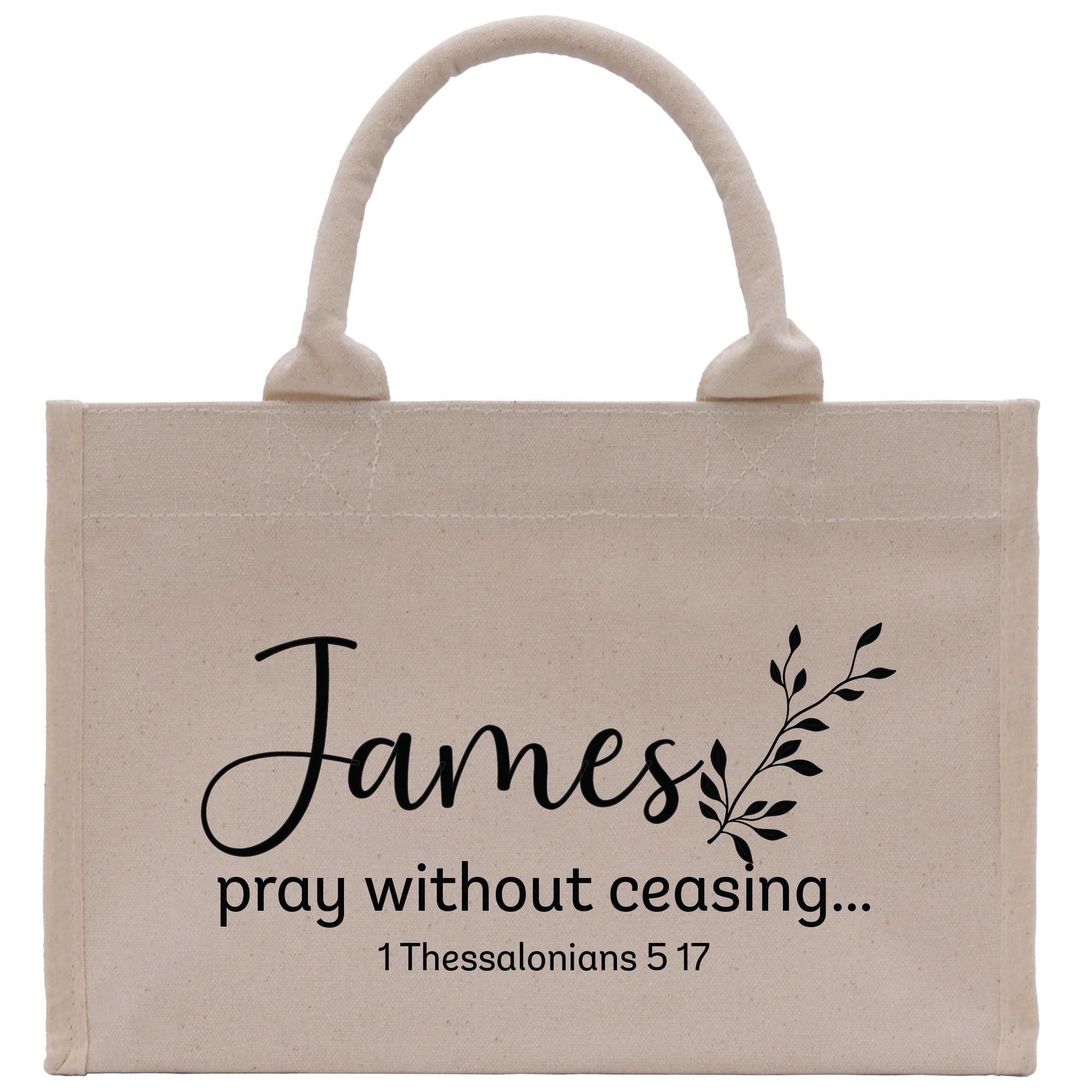 a canvas bag with a quote on it