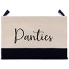 a canvas bag with the word panties written on it