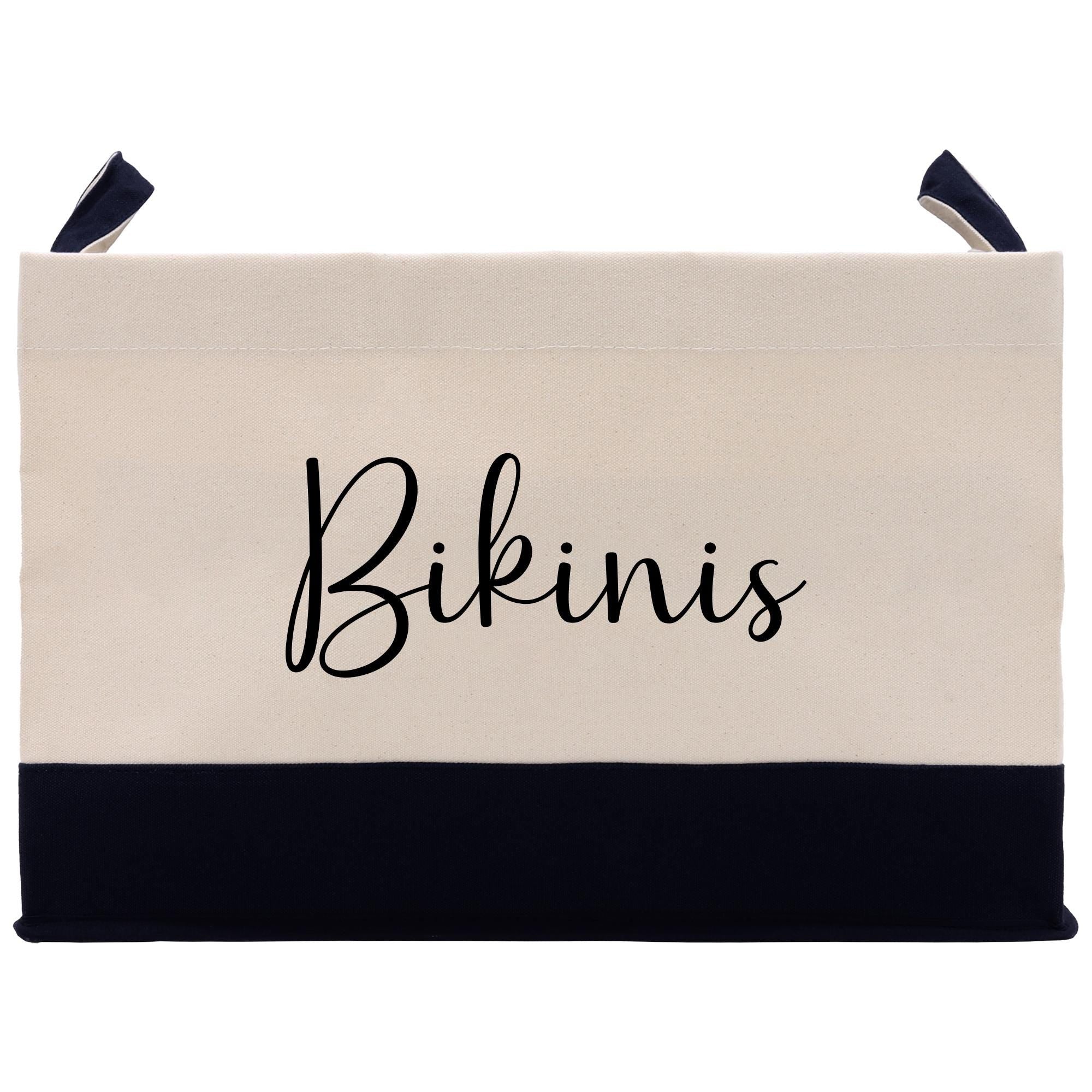 a black and white bag with the word bikin&#39;s on it