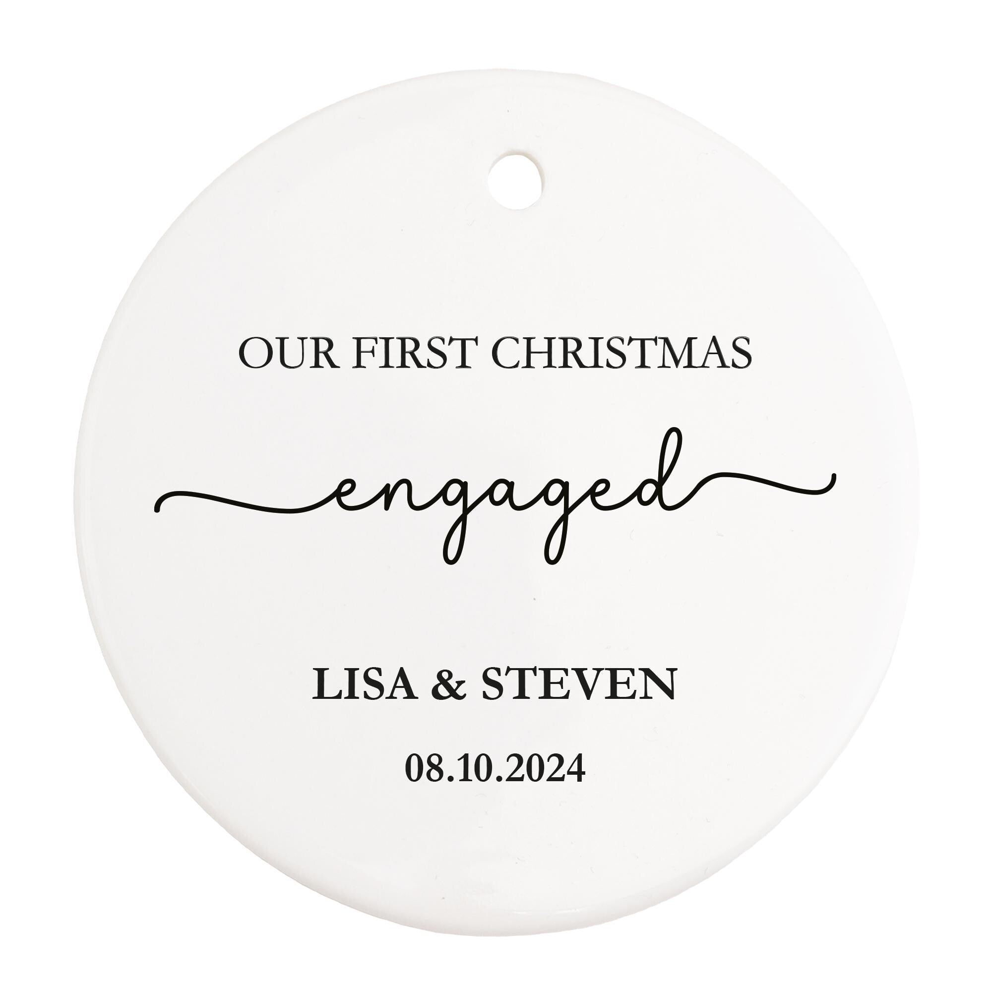 our first christmas engaged ornament