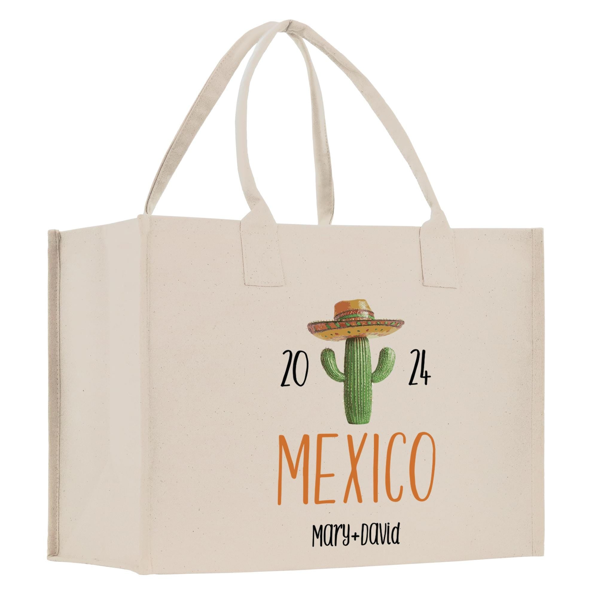 a white shopping bag with a cactus on it