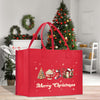 a red shopping bag with a merry christmas message