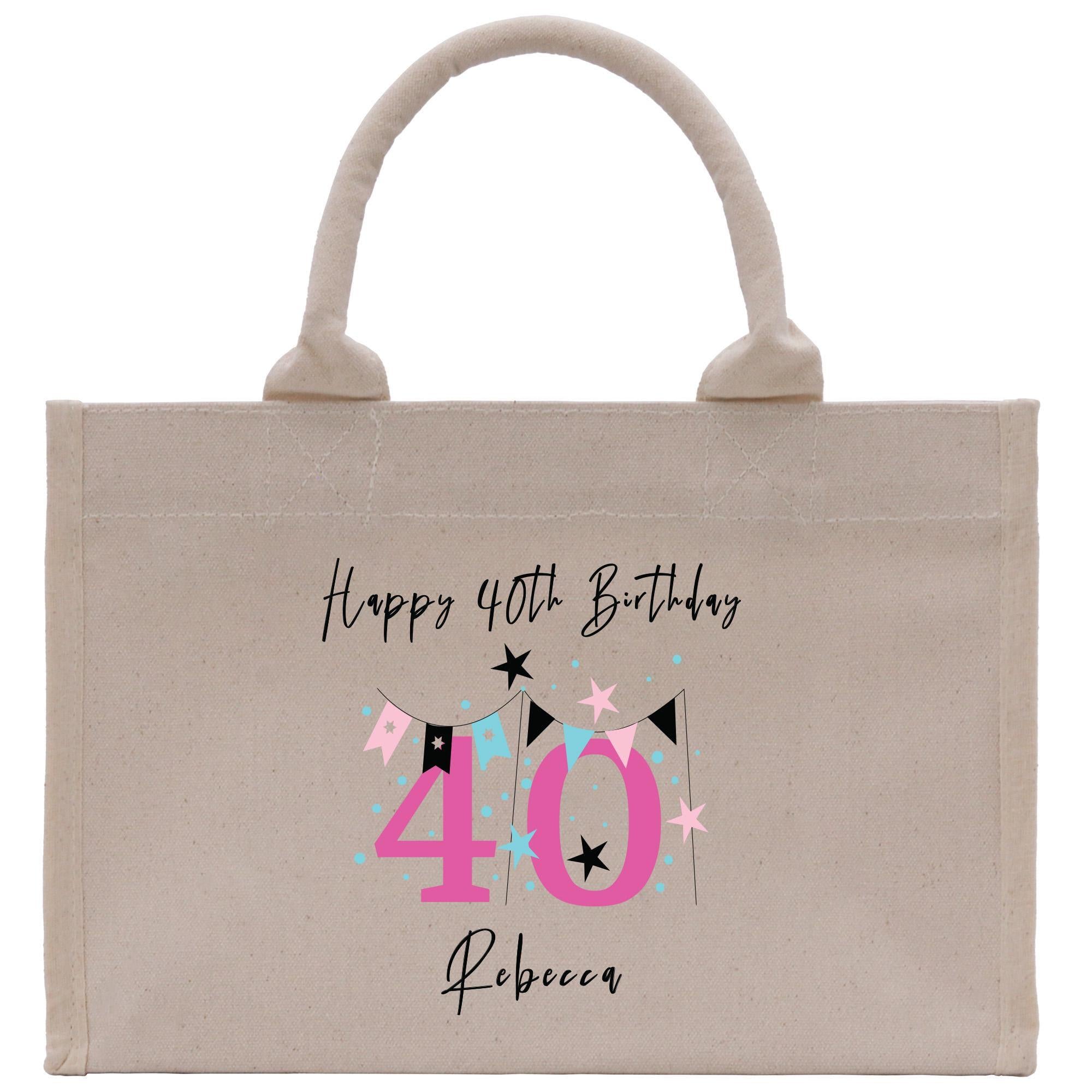 a birthday bag with the number forty on it