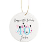 a birthday ornament with the number forty