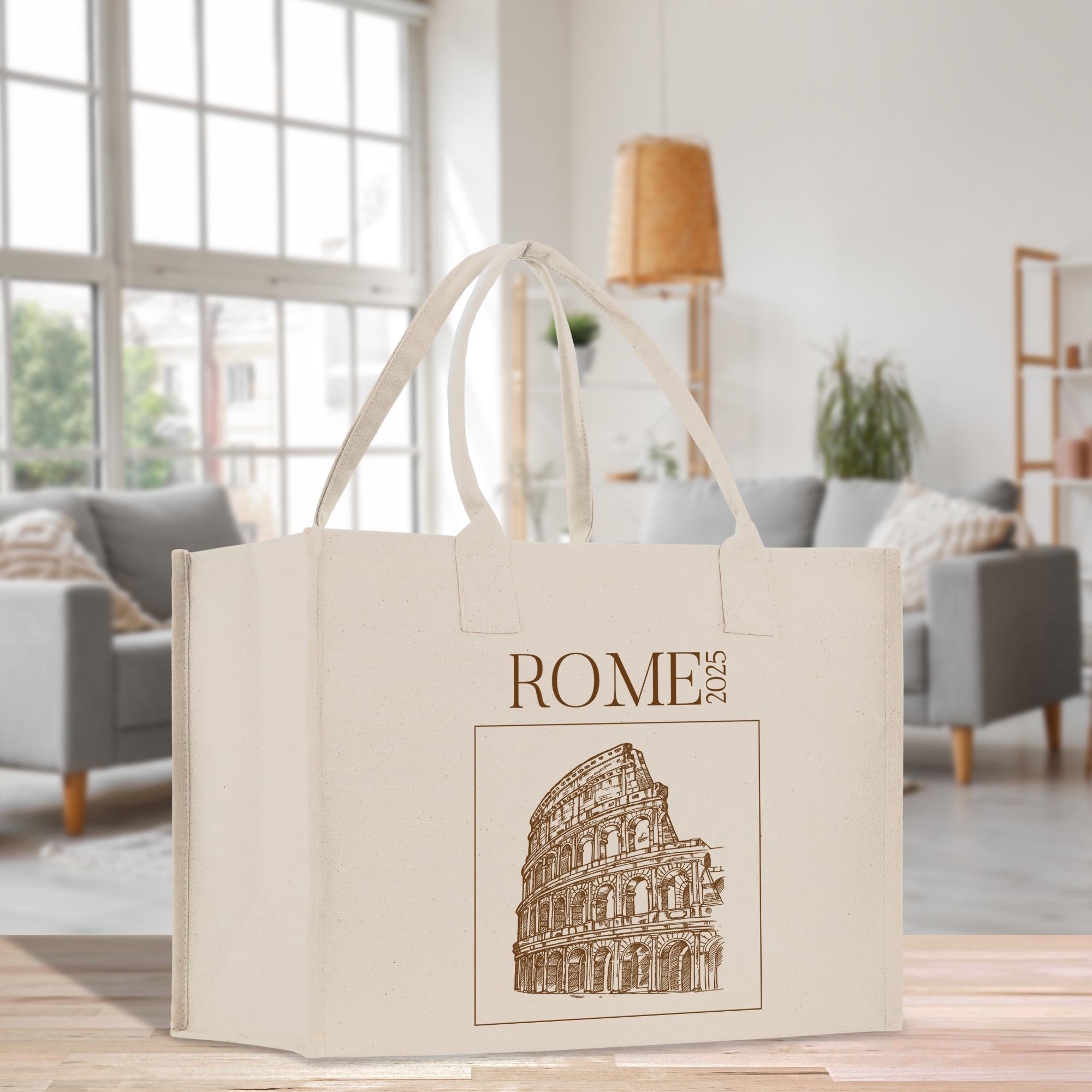 a white shopping bag sitting on top of a wooden table