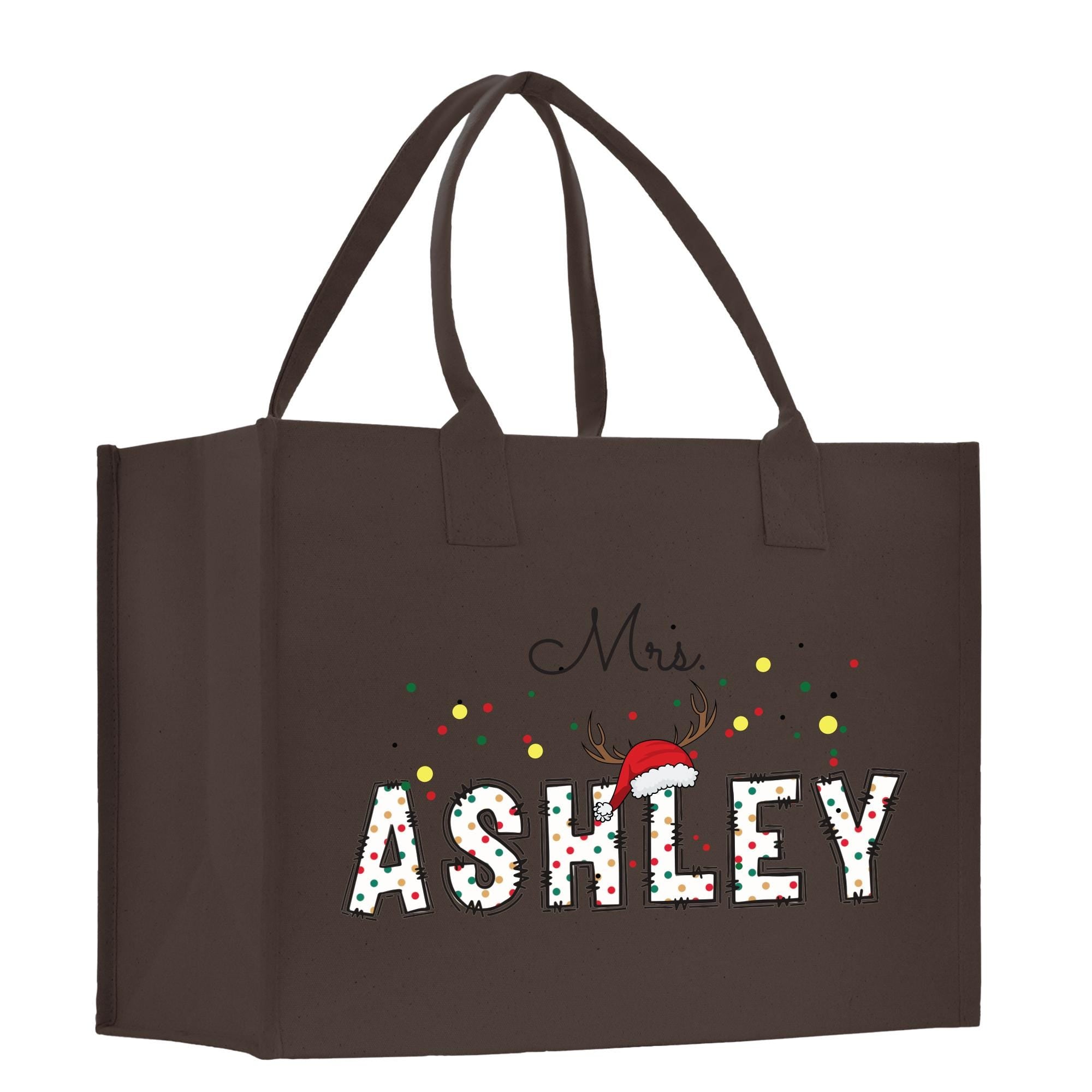 a brown shopping bag with the word ashley printed on it