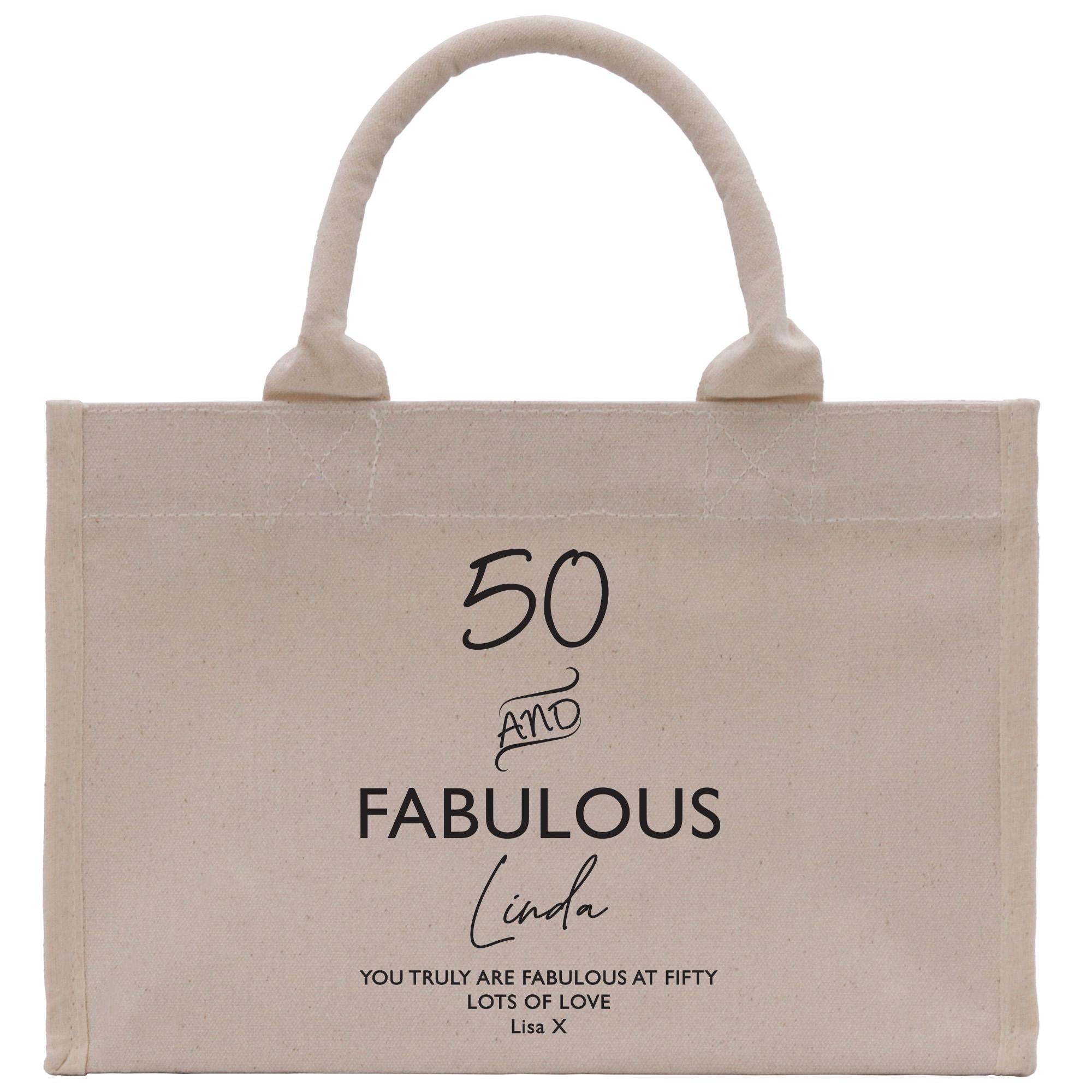 a white bag with the words fabulous and fabulous on it