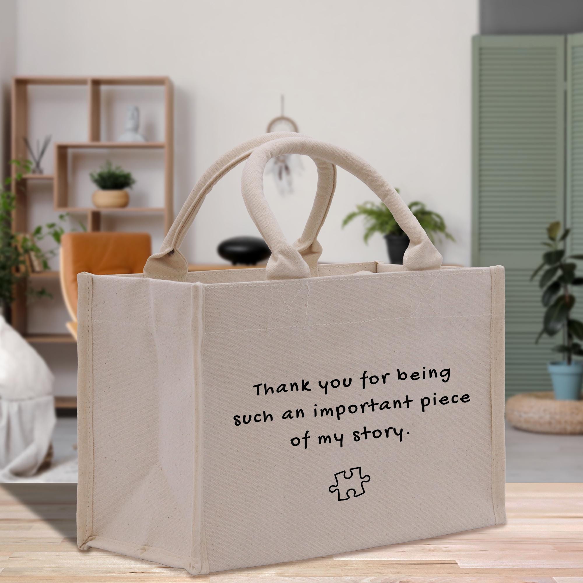 a shopping bag with a quote on it