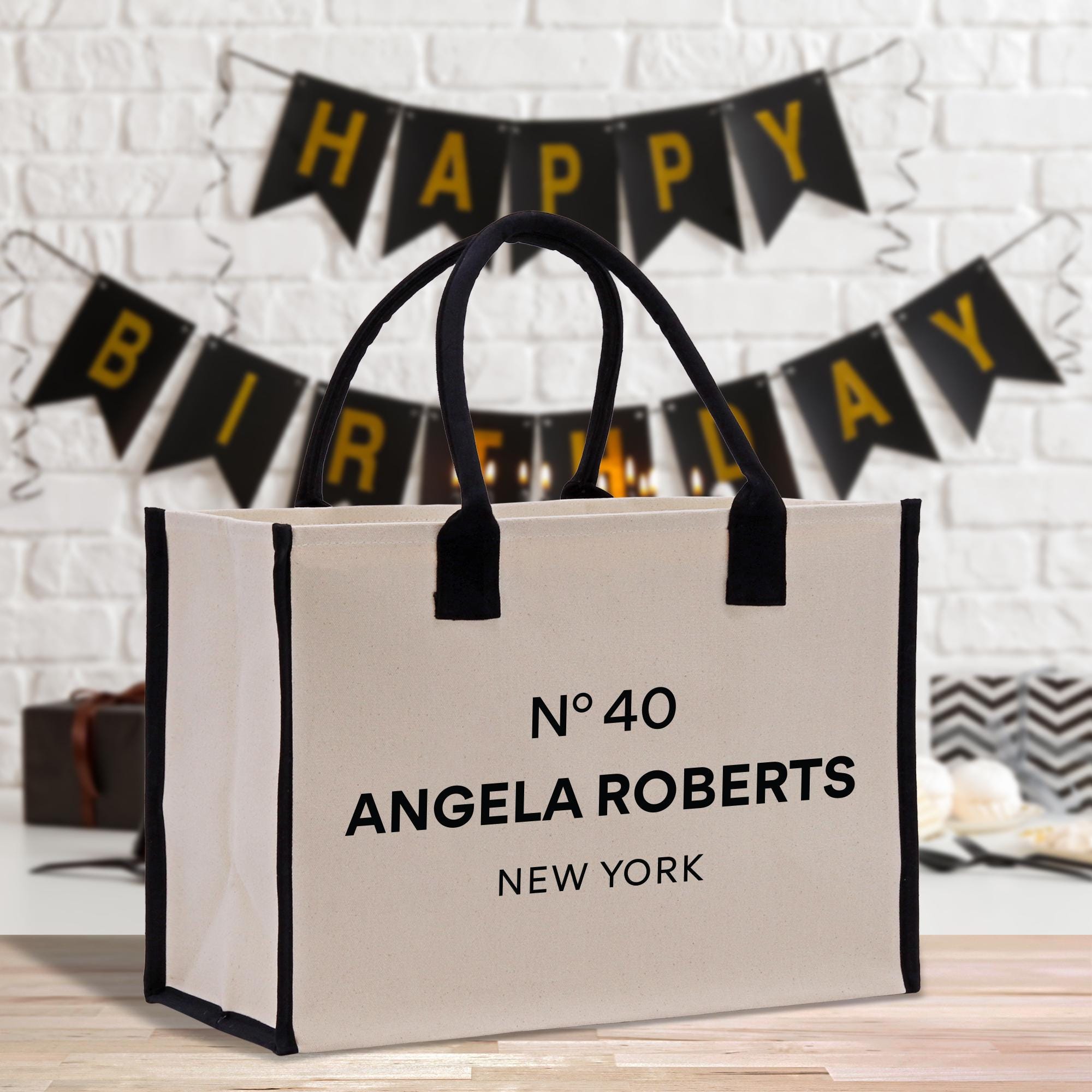 a bag with a happy birthday sign on it