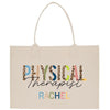 a white bag with the words physical therapy printed on it