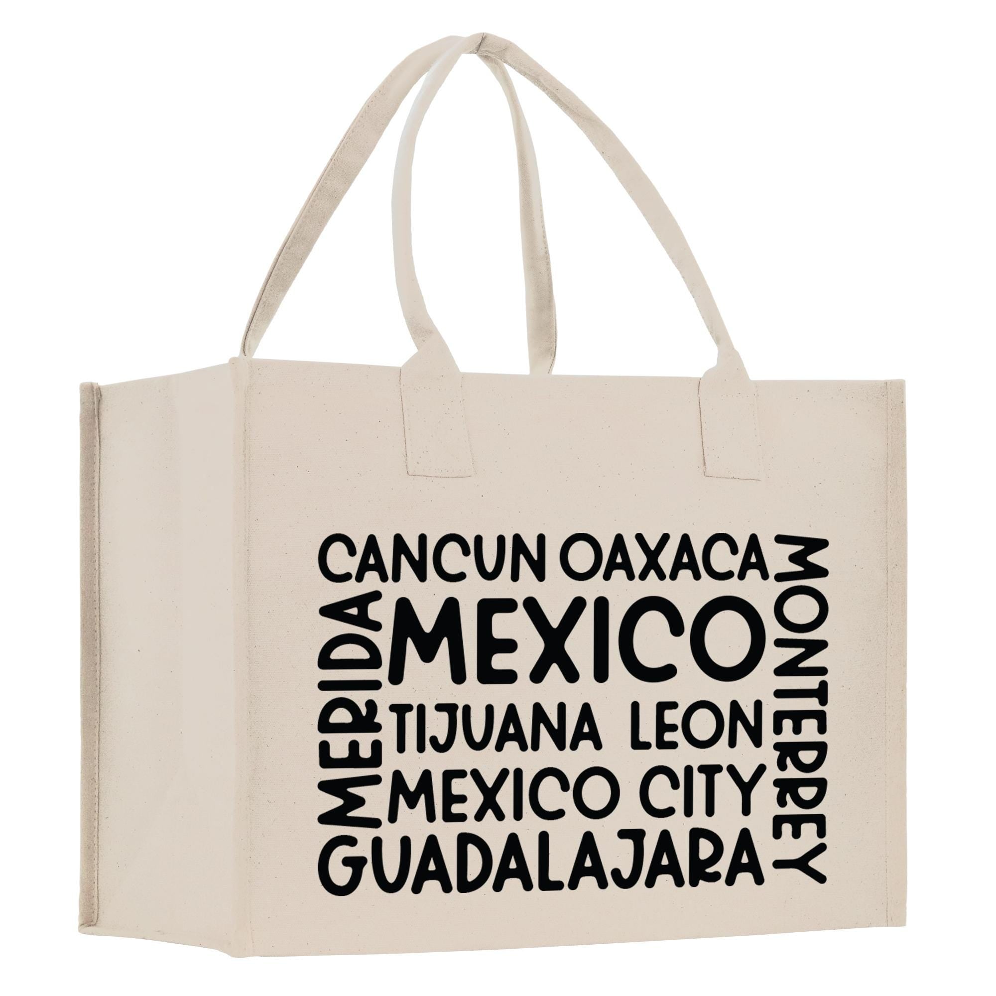 a white shopping bag with black words on it