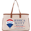 a tote bag with a hot air balloon on it