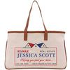 a canvas tote bag with a re / max logo