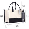 Personalized Women Yoga Cotton Canvas Tote Bag Custom Name Yoga Bag Gift for Her Yoga Lover Gift Pilates Bag Daily Shoulder Bag (YWT1001)