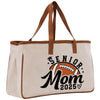 a canvas tote bag with a football on it