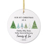 a personalized christmas ornament for a family of six