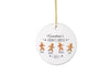 a ceramic ornament with a picture of a teddy bear