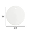 a white round plastic object with three holes