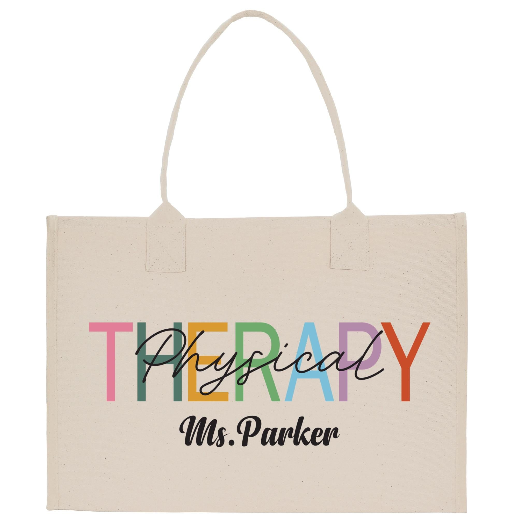 a tote bag with the words therapy on it