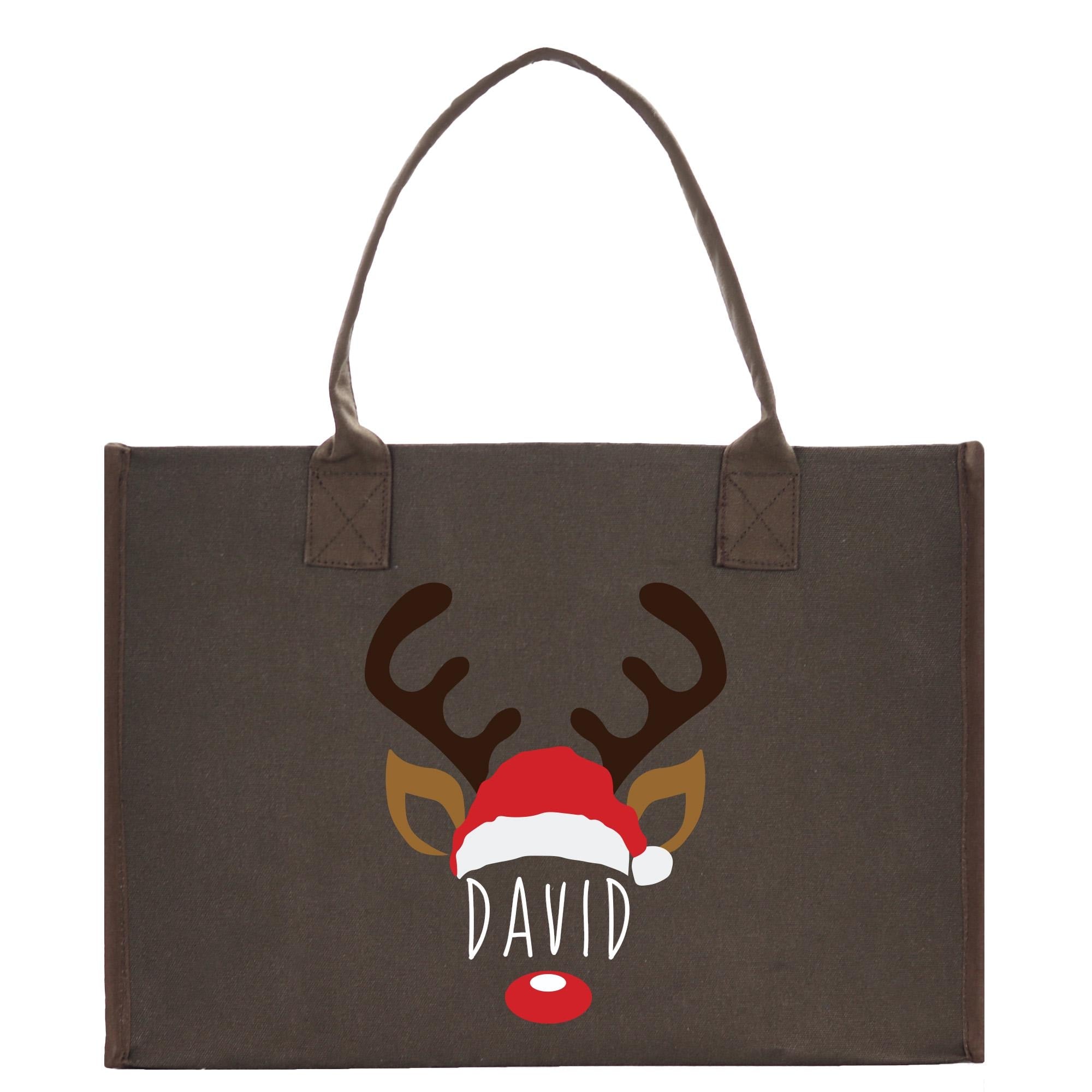 a brown bag with a reindeer&#39;s head on it