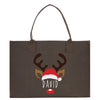 a brown bag with a reindeer's head on it