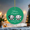 a christmas ornament with two dogs on it