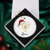 a christmas ornament with a menorah on it