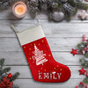 a christmas stocking with the words enjoy on it