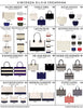 a poster with different types of handbags