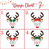 a printable christmas design chart with reindeer antlers