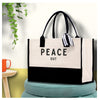 Peace Out Beach Tote Bag - Large Chic Tote Bag - Gift for Her - Vacation Tote Bag - Weekender Bag - Travel Tote