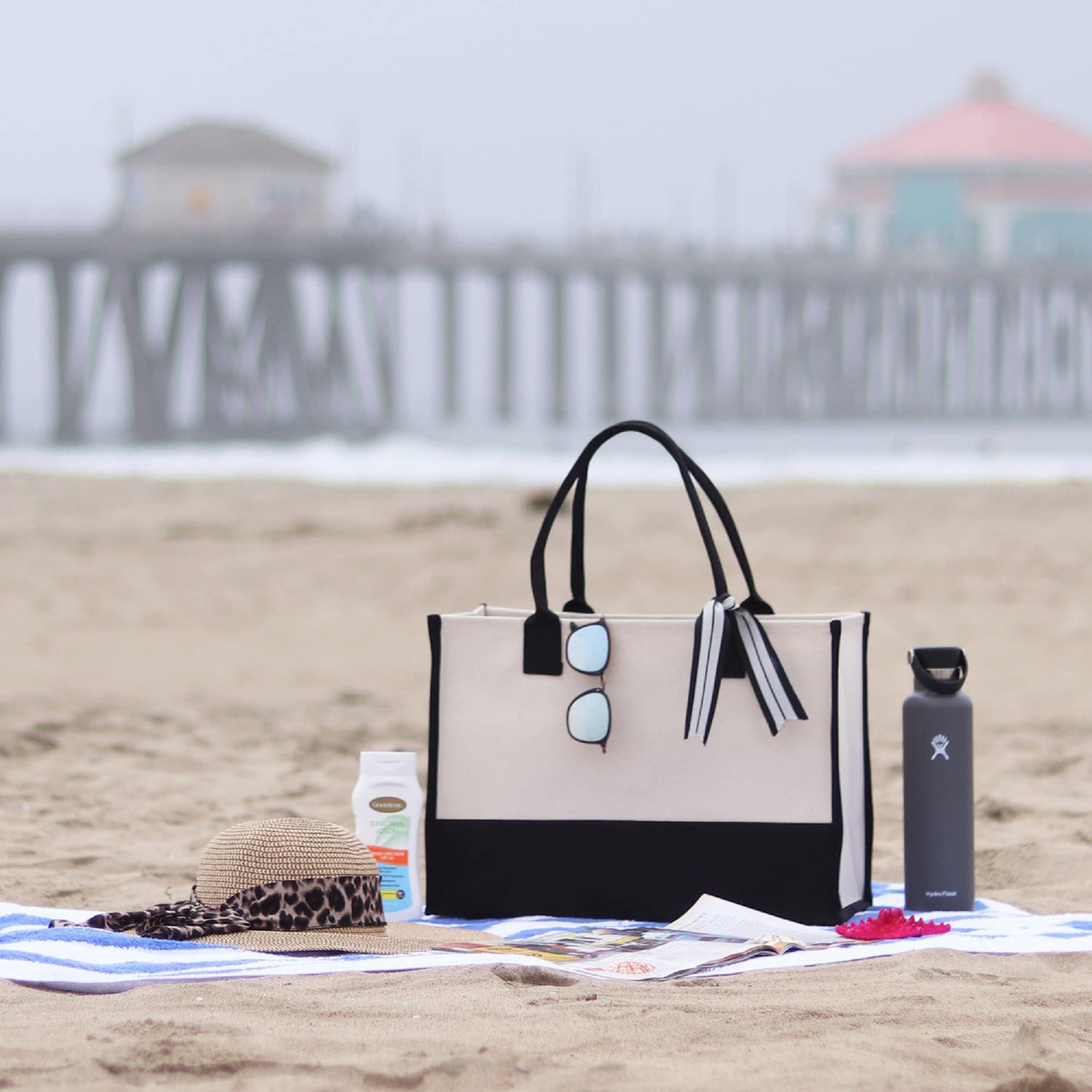 Getaway Beach Tote Bag - Large Chic Tote Bag - Gift for Her - Vacation Tote Bag - Weekender Bag - Travel Tote