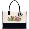 Floral Book Tote Bag Graduation Gift Library Tote School Bag Book worm Bookish Tote Wildflower Book Lover Gift Reader Bloom Canvas Tote