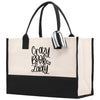 Crazy Book Lady Tote Bag Bookworm Gift Book Quotes Party Gift Book Lover Tote Book Canvas Tote Bag Birthday Gift Library Bag Grocery Bag