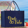 Bride & Tribe Large Print Tote Bag 100% Cotton Canvas Bridal Party Tote Bachelorette Bag Bridal Chic Tote Bags Wedding Totes