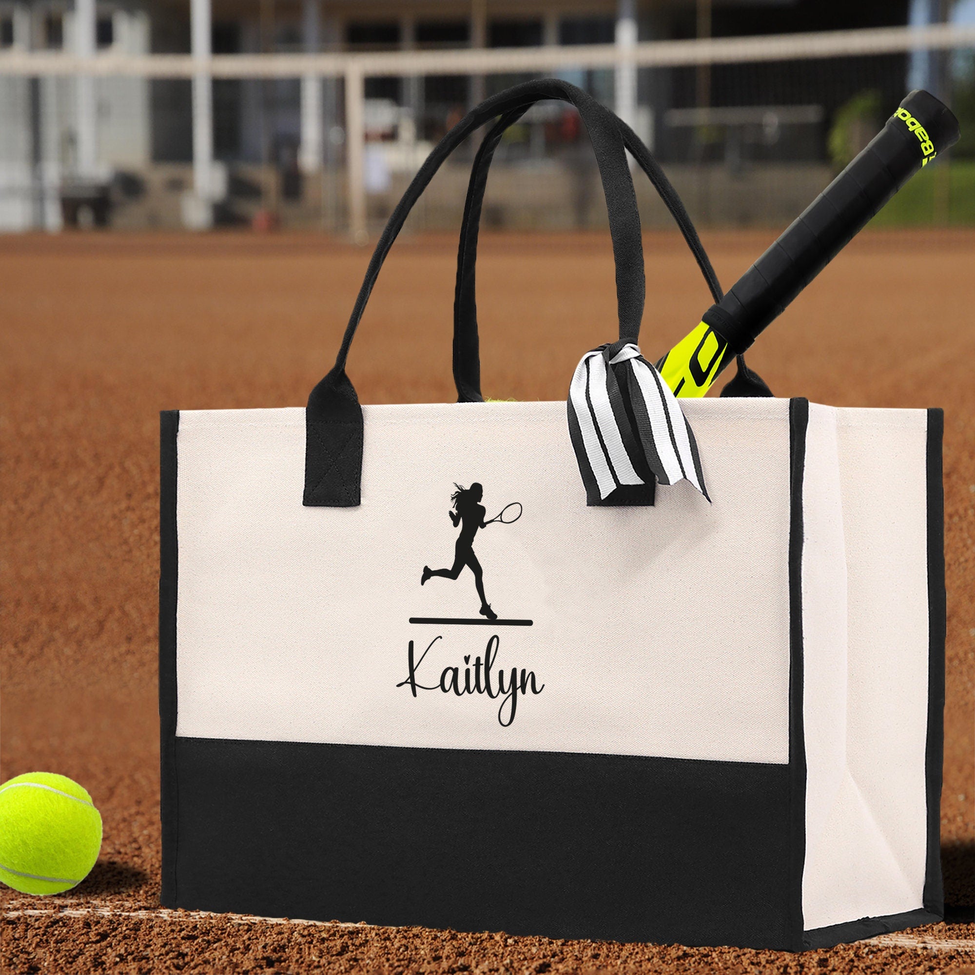 Tennis Tote Bag Custom Tennis Tote Bag Tennis Sport Gift for Her Personalized Tennis Bag Tennis Love Bag Tennis Coach Gift Canvas Tote Bag