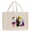 Halloween Trick or Treat Tote Bag Halloween Tote Bag for Kids Halloween Gift Halloween Candy Bag Halloween Doodles Cute Canvas Tote Bag