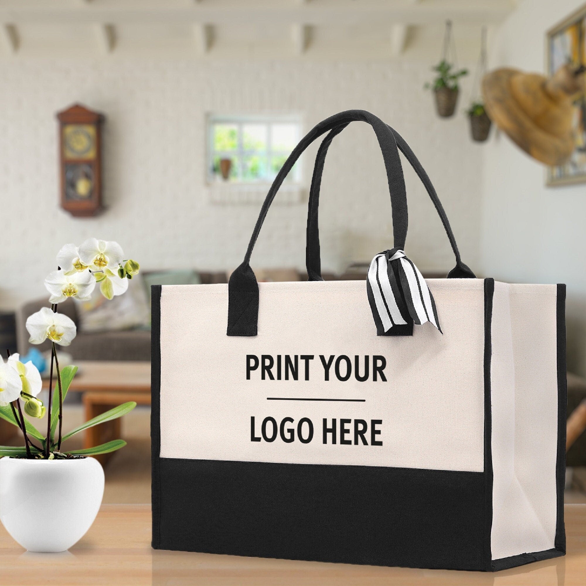 Custom Canvas Tote Bag, Promotional Tote Bag, Print Your Logo