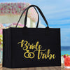 Bride & Tribe Large Print Tote Bag 100% Cotton Canvas Bridal Party Tote Bachelorette Bag Bridal Chic Tote Bags Wedding Totes