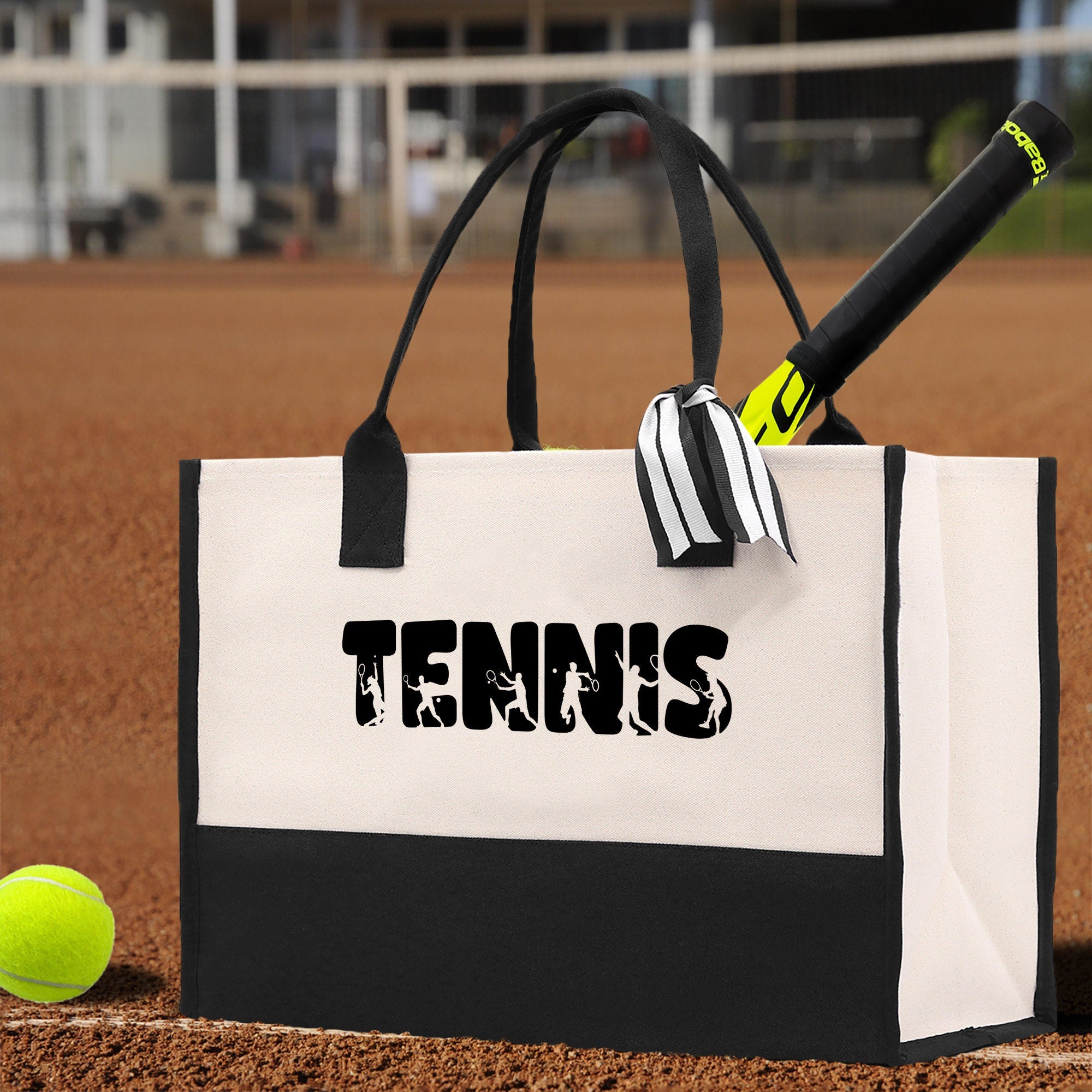 Tennis Tote Bag Custom Tennis Tote Bag Tennis Sport Gift for Her Personalized Tennis Bag Tennis Love Bag Tennis Coach Gift Canvas Tote Bag