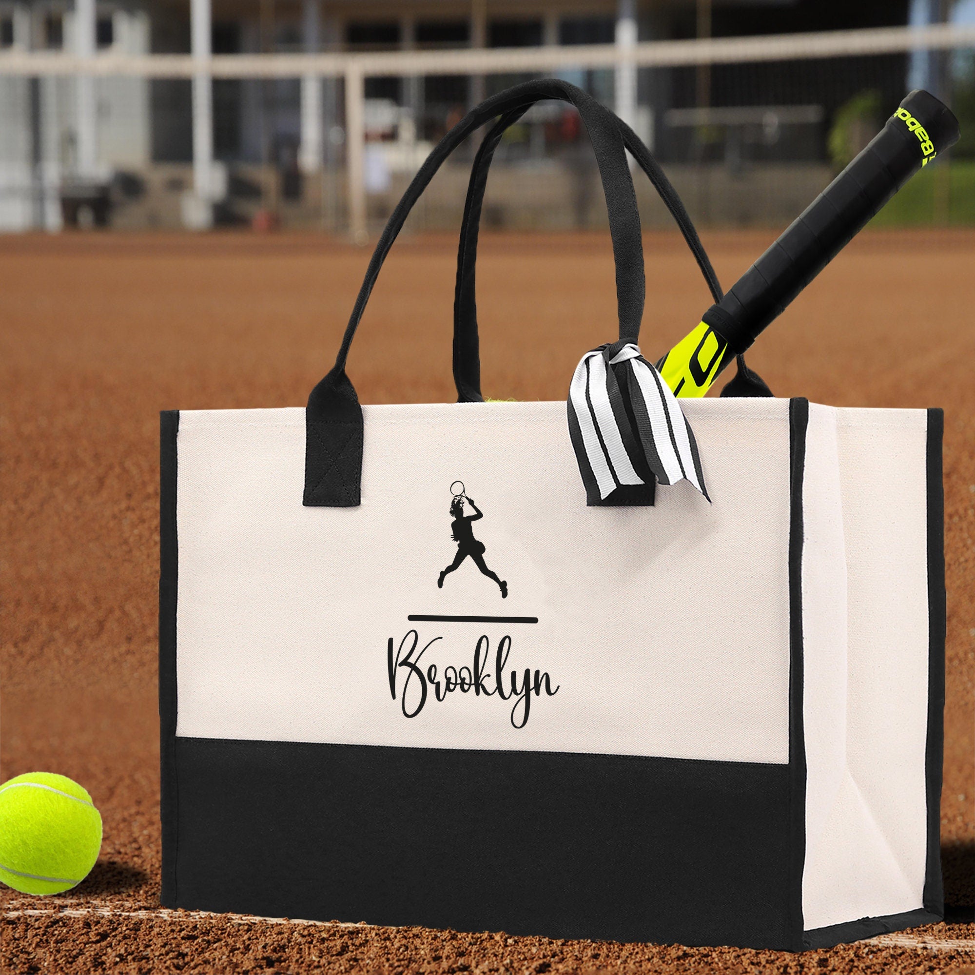 Tennis Tote Bag Custom Tennis Tote Bag Tennis Sport Gift for Her Personalized Tennis Bag Tennis Love Bag Tennis Coach Gift Canvas Tote Bag