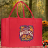 Halloween Trick or Treat Tote Bag Halloween Tote Bag for Kids Halloween Gift Halloween Candy Bag Halloween Doodles Cute Canvas Tote Bag