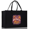 Halloween Trick or Treat Tote Bag Halloween Tote Bag for Kids Halloween Gift Halloween Candy Bag Halloween Doodles Cute Canvas Tote Bag