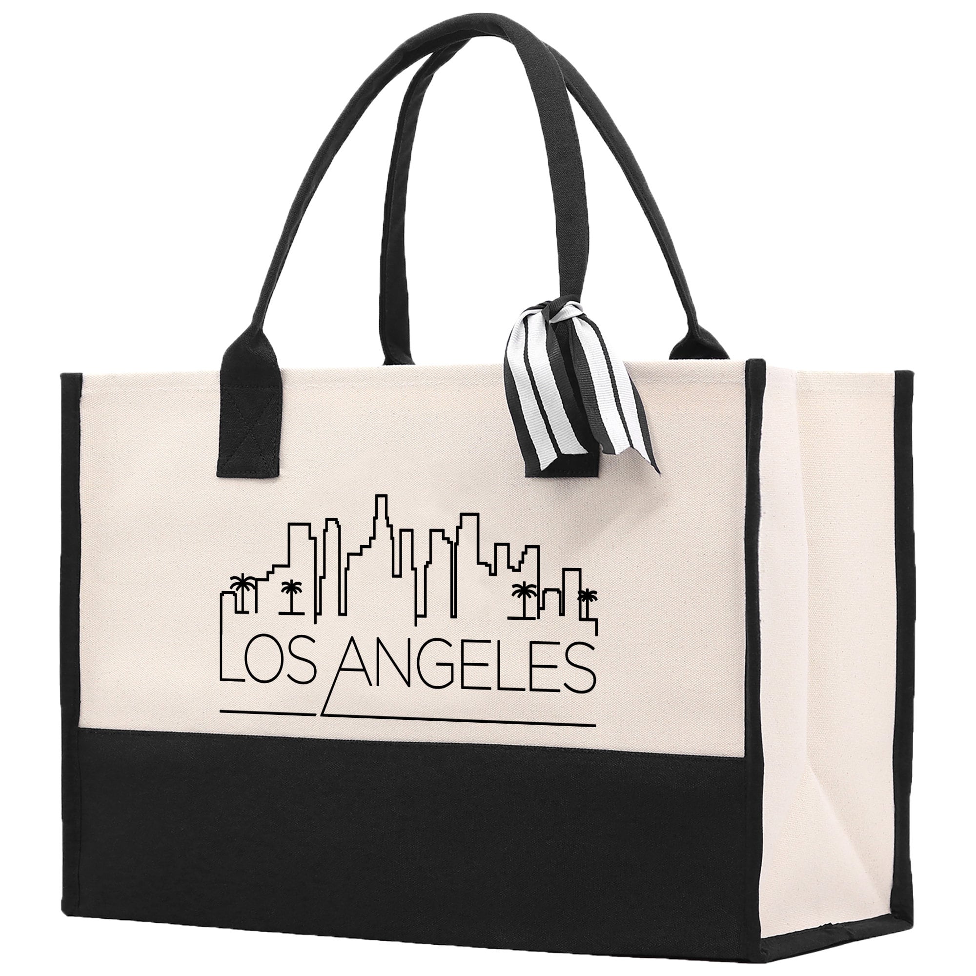 Los Angeles Cotton Canvas Tote Bag LA Travel Vacation Tote Employee and Client Gift Wedding Favor Birthday Welcome Tote Bag Bridesmaid Gift
