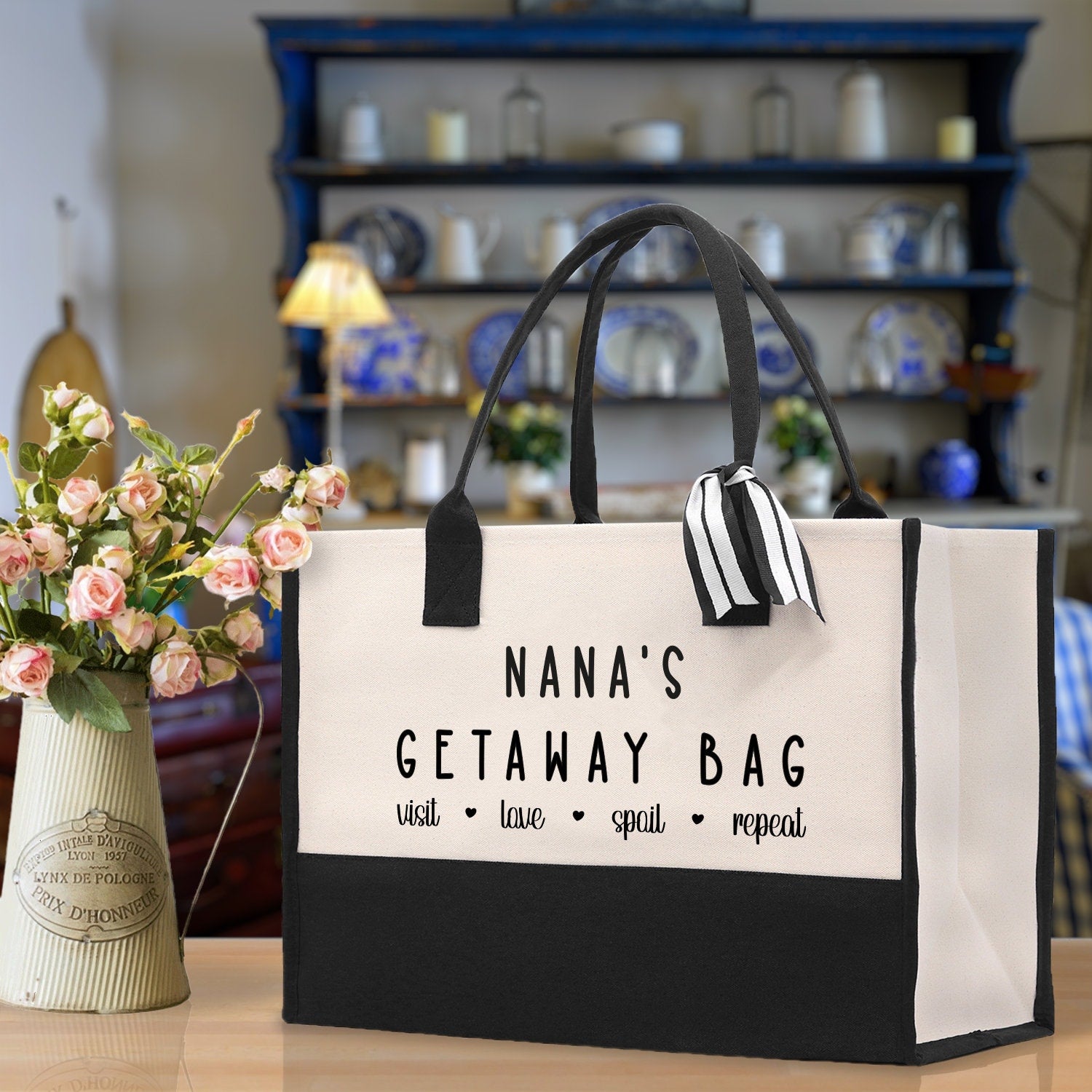 Grandma Tote Bag Grandma's Getaway Bag Grandma Nana Bag Grandma Gift Bag Shopping Bag Mothers Day Gift Live Love Spoil Bag Grandma GM1013