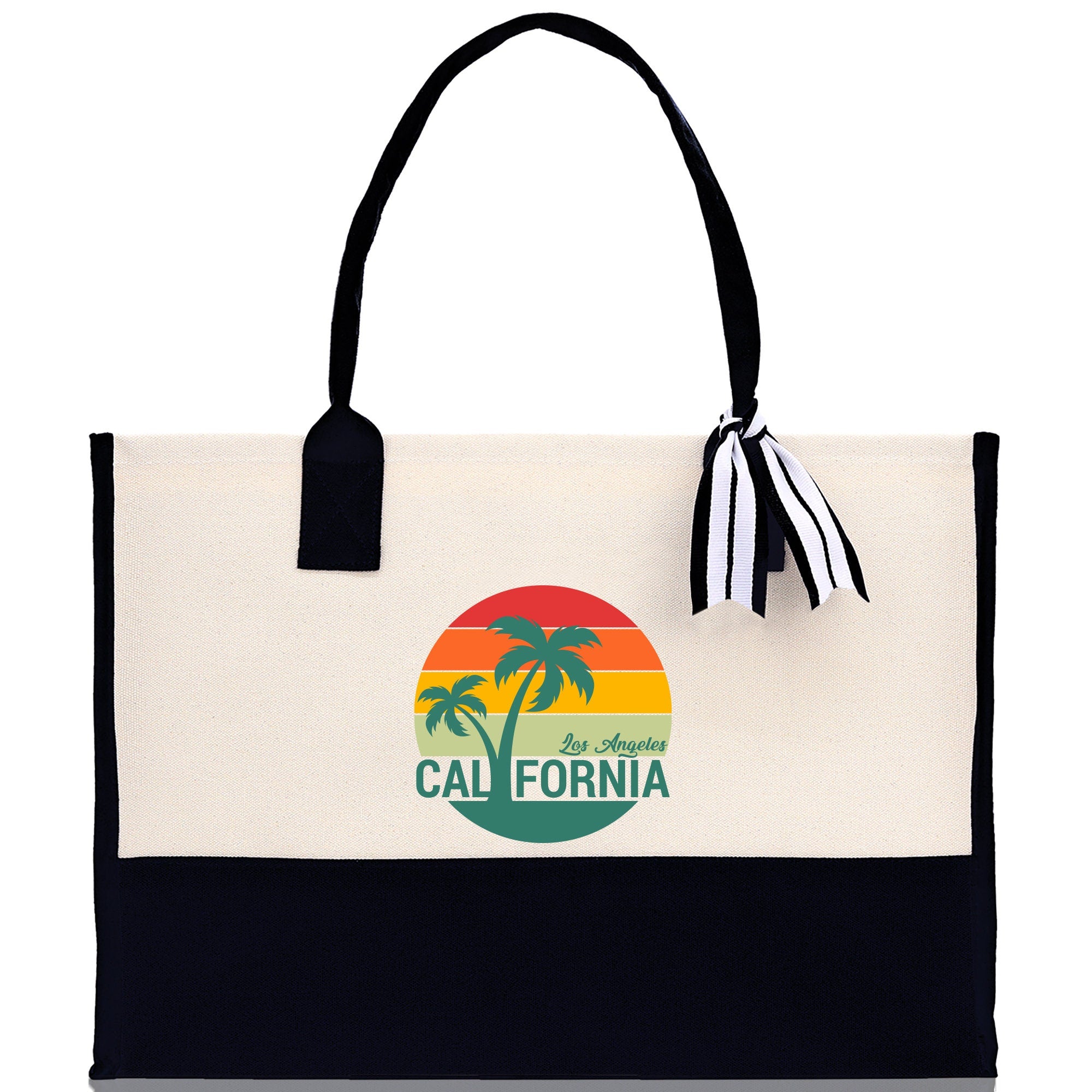 California Cotton Canvas Tote Bag CA Travel Vacation Tote Employee and Client Gift Wedding Favor Birthday Welcome Tote Bag Bridesmaid Gift