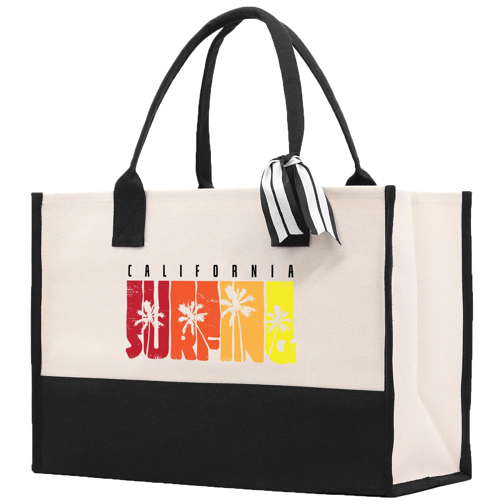 California Cotton Canvas Tote Bag CA Travel Vacation Tote Employee and Client Gift Wedding Favor Birthday Welcome Tote Bag Bridesmaid Gift