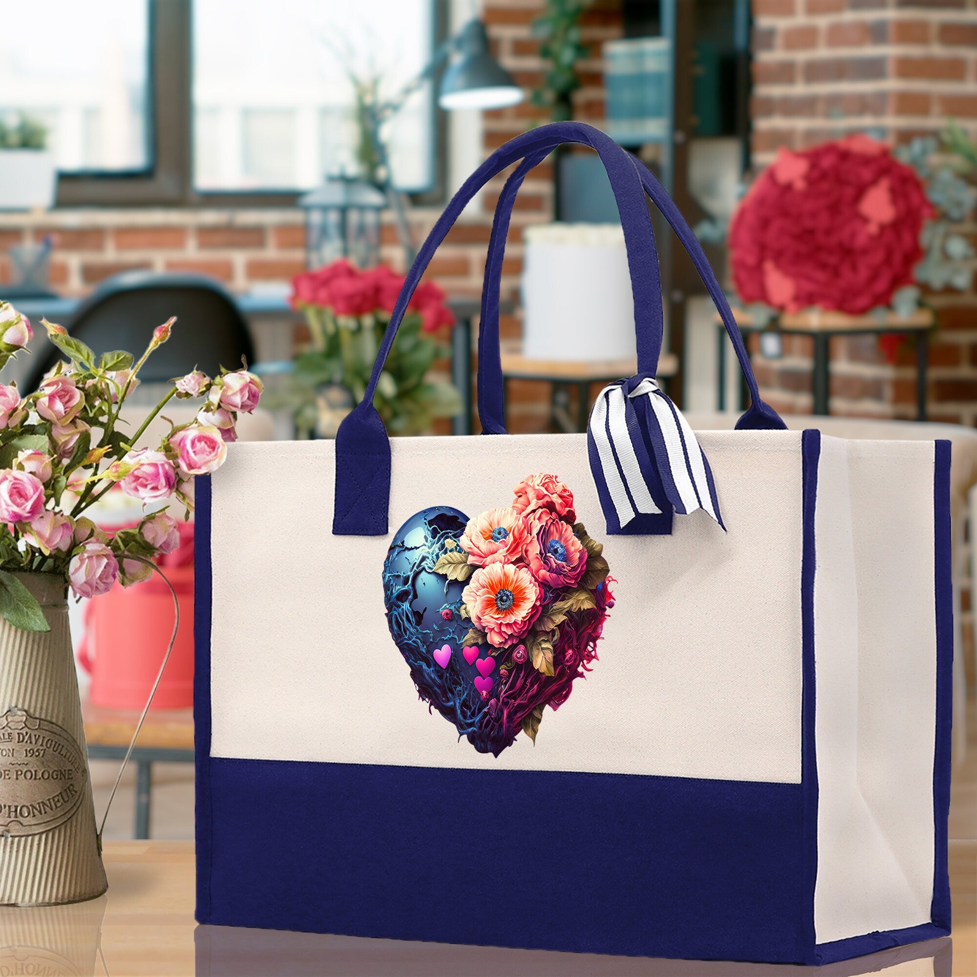 Purple Heart Flowers Valentine's day gifts for her True Love Tote Bag –  Vanessa Rosella
