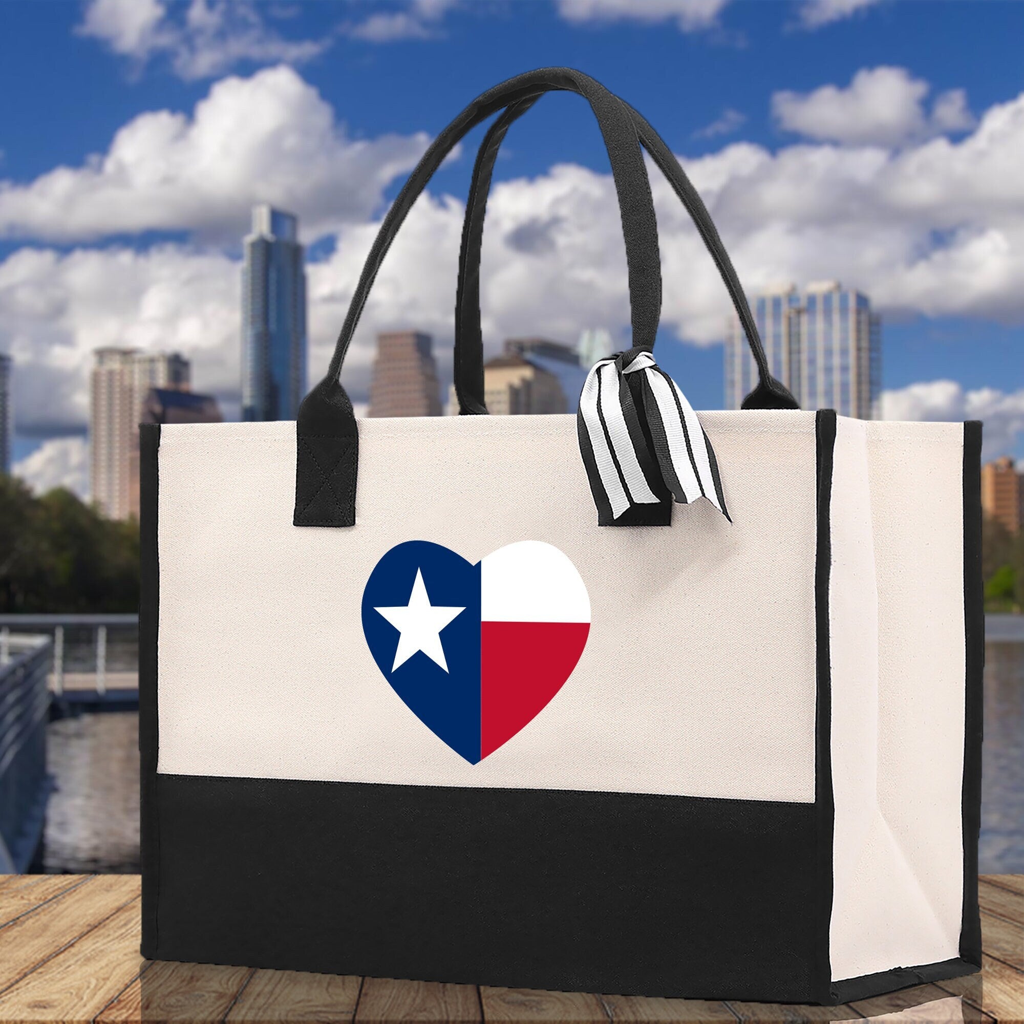 Texas Cotton Canvas Tote Bag TX Travel Vacation Tote Employee and Client Gift Wedding Favor Birthday Welcome Tote Bag Bridesmaid Gift